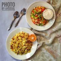 لوبیا چشم بلبلی پلو شیرازی
