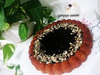 کیک بیسکوئیت با گاناش شکلاتی