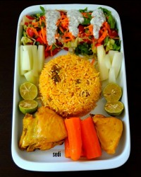 لوبیا پلو گیاهی