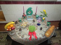 اولین سفره هفت سین منو آقایی ❤️پاپیون تو خدا قبول کن عکس رو???‍❤️‍?‍?