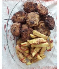 ناگت و سیب زمینی