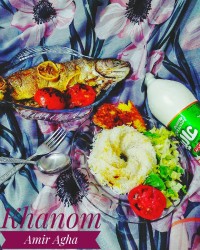 برنج وماهی شکم پر