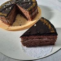 چیز کیک شکلاتی با کیک دوبل
