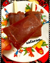 بستنی چوبی فاج شکلاتی مراحل