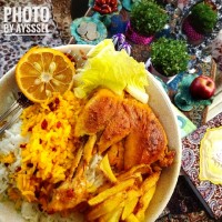 خورش مرغ زعفرانی