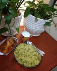 باقالی پلو و ران بوقلمون