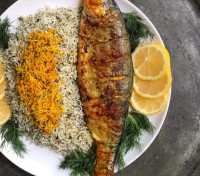 سبزی پلو با ماهی سرخ شده نهار امروز ما