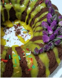 کیک ساده تولدم