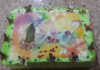 یا صاحب الزمان کیک خامه ایی برای ولادت اقا امام زمان (عجل الله تعالی فرجه)