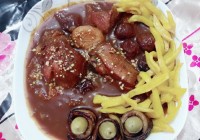 خورشت آلو مسما با رب انار