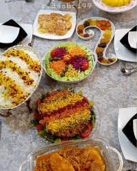 میز شام تولد همسرم