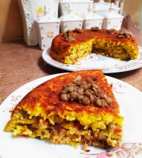 ته چین عدس پلو