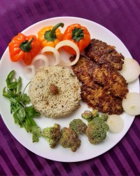کتلت با سبزیجات دورچین