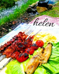 دنده کباب با سس باربکیو