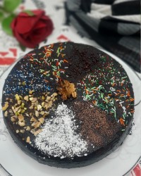 کیک ساده با رویه کاکائو