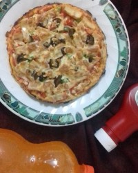 23_ پیتزا مخلوط با خمیر جادویی (خوشمزه پز)