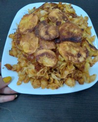 ماکارونی با ته دیگ سیب زمینی