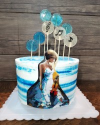 کیک تولد تم موسیقی