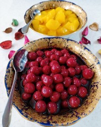 کمپوت آلبالو سیب