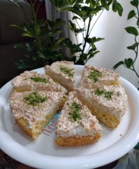 ⚘کیک مکرون نارگیلی⚘ حلول ماه رمضان مبارک