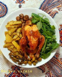 مرغ شکم پر کاراملی