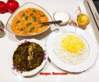 سوپ ساده ورمیشل و خورشت کرفس بامرغ