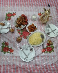 افطاری وشام تولد همسری