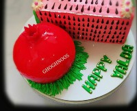 کیک انار بافیلینگ مخصوص موزوگردو شکلات