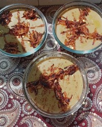حلیم بادمجان ،پیاز داغ چیپسی