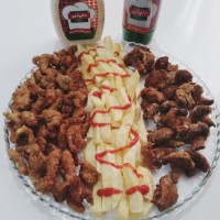 قارچ و مرغ سوخاری