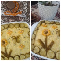 سالاد الویه-فرنی با نشاسته ذرت