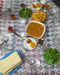 سفره افطار خونه بابا جونم