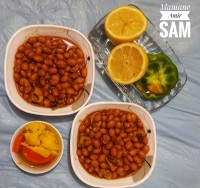 خوراک لوبیا با قارچ