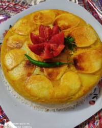 ته چین مرغ بدون ماست