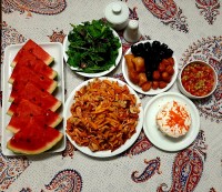 خوراک مرغ و سیب زمینی