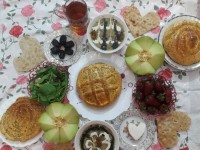 سفره افطار ساده