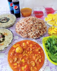 سفرهٔ افطاری شب چهاردهم ماه مبارک رمضان