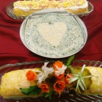 رولت الویه.بورانی ماست و اسفناج