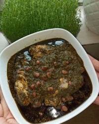 قرمه سبزی یه نهار خوشمزه تو عید سبزه عدس پشت غذا