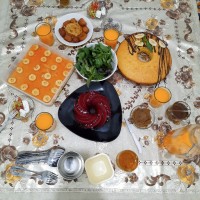 سفره افطار ساده