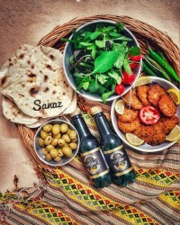 کتلت گوشت با نون لواش خونگی