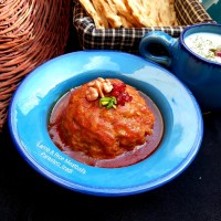 کوفته برنج و لپه با طعم آلو و زرشک