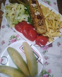 رولت مرغ شکم پر