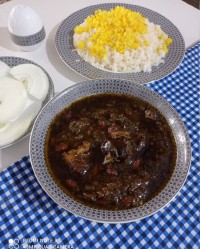 خورش کرفس برنج نیم دانه