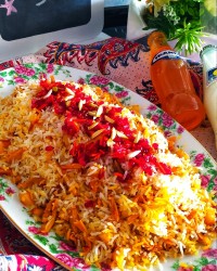 زرشک پلو مخلوط