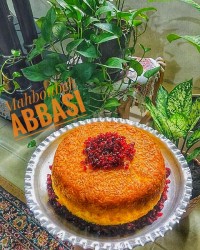 ته چین مرغ و بادمجان