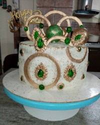 کیک طرح طلا