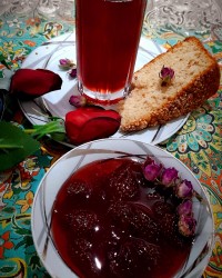 مرباوشربت توت فرنگی ورق بزنیدعکسها متفاوته