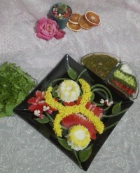 قورمه سبزی با پلوی قالبی دورنگ...