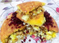 ته چین کشمش و لپه